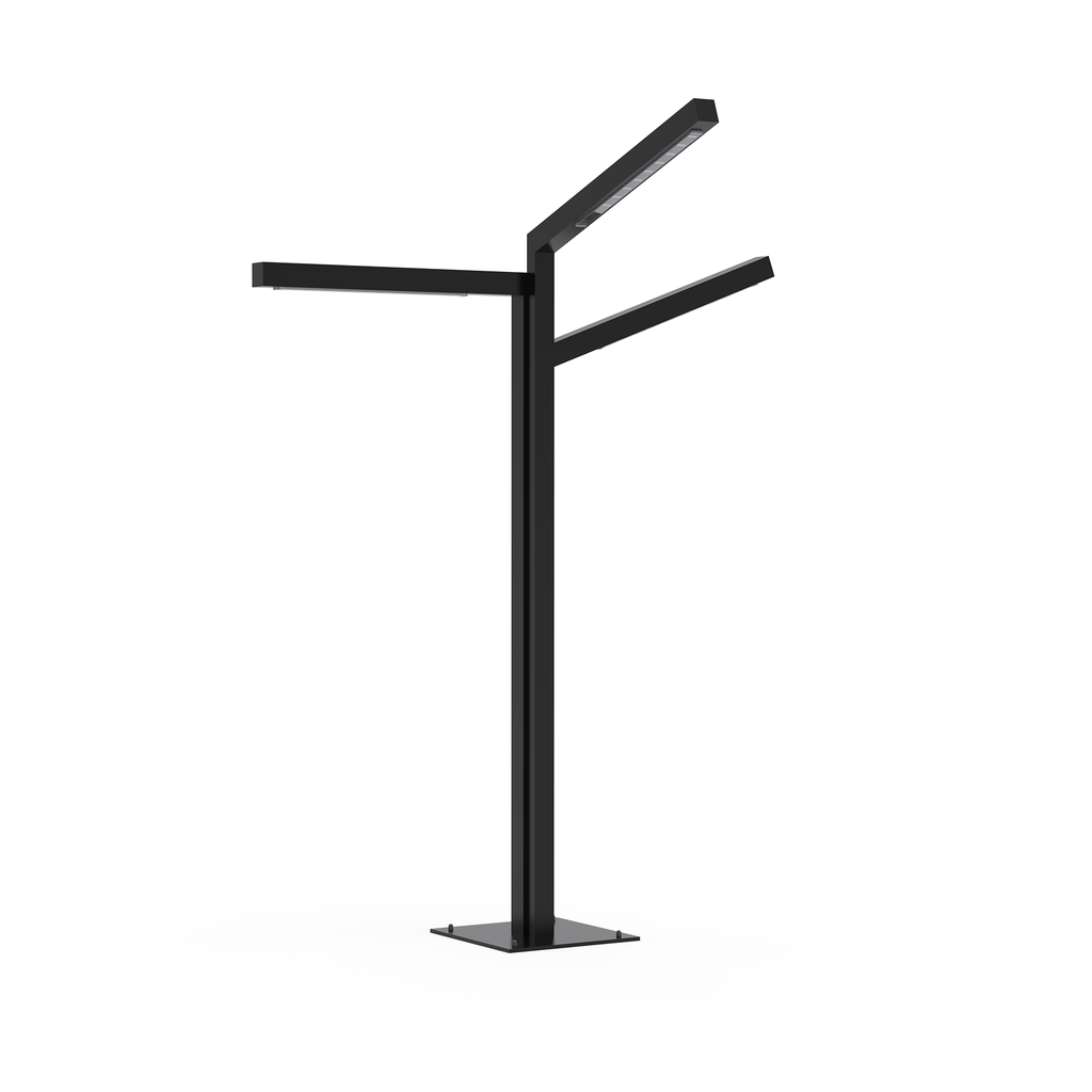 [WALK027] WALKWAY TREE 3 LED 13268 E PO SLD 3274 DT 740 XX 60° OF SE (04 — Black Crown (RAL 9011))